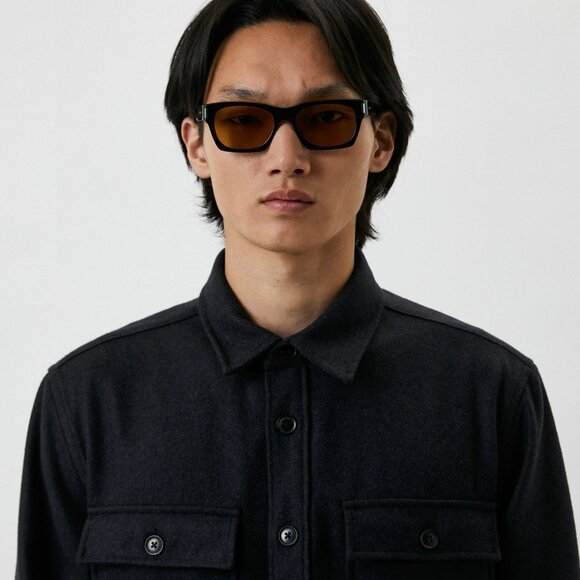 Saint Laurent SL402 010 Rectangle Sunglasses – Black Frame with Yellow Lenses main image 11